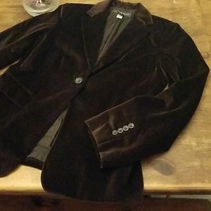 Banana Republic chocolate velvet blazer